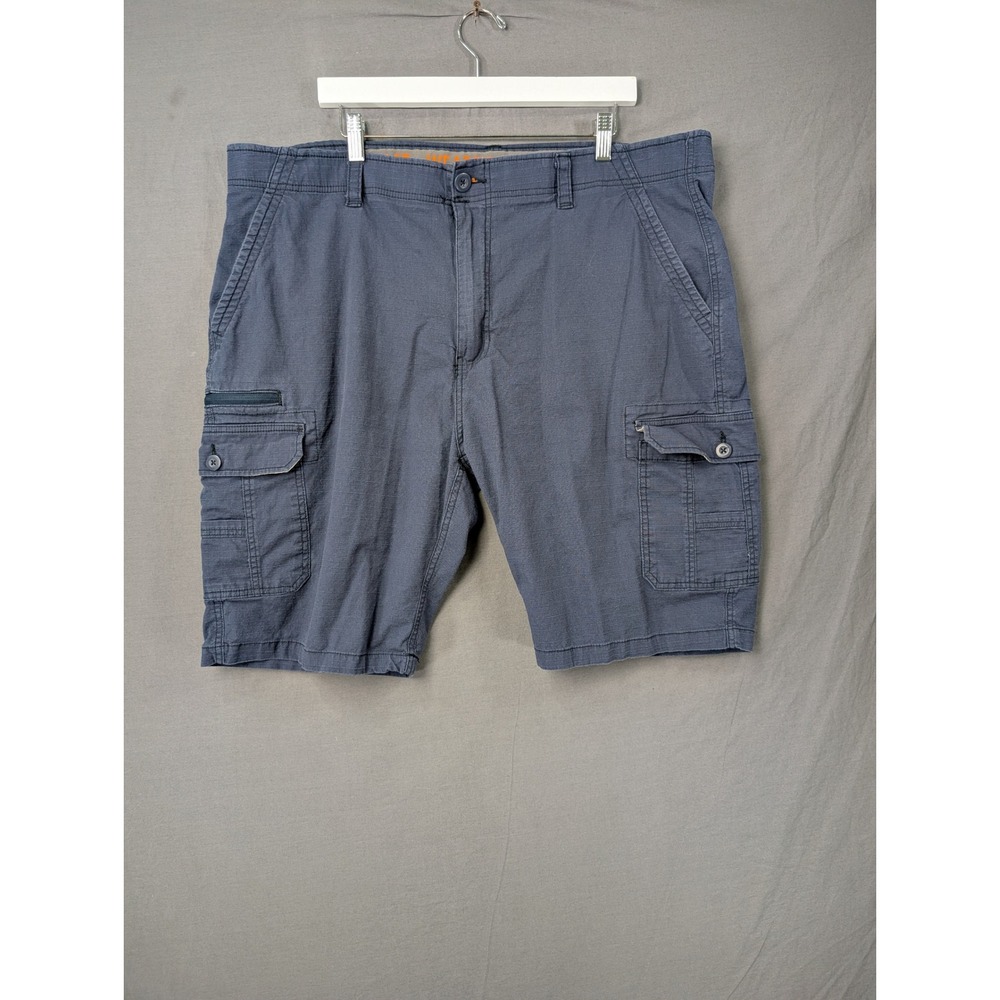 WearFirst Mens Size 42 Blue Ripstop Cargo Shorts Stretch Casual Outdoor 5400